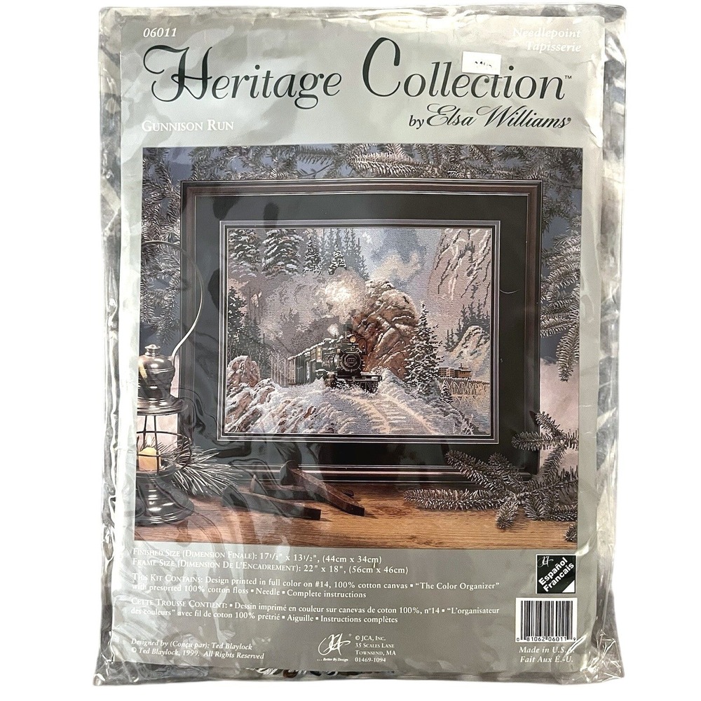 Heritage Collection Gunnison Run‎ Needlepoint Kit Winter Train Tapestry 06011